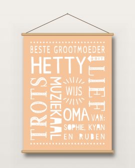 Textielposter – Opa en Oma - Printcandy