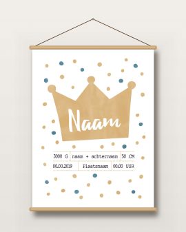 Textielposter – Prins en Prinses - Printcandy
