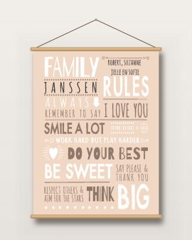 Textielposter – Regels - Printcandy