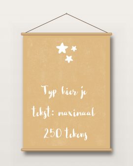 Textielposter – Schrijf Je Eigen Citaat - Sterretjes - Printcandy