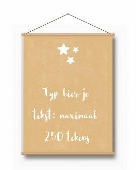 Textielposter – Schrijf Je Eigen Citaat - Sterretjes - Printcandy