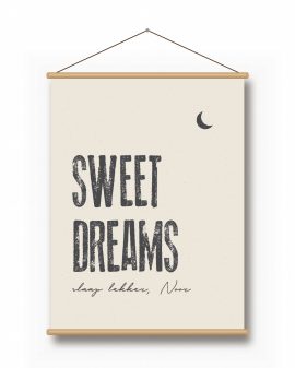 Textielposter – Slaap Zacht - Printcandy