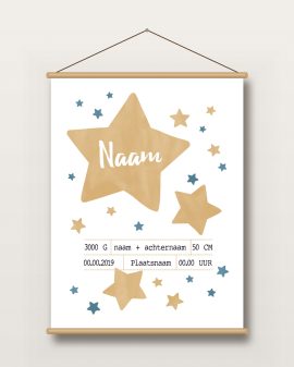 Textielposter – Sterren - Printcandy