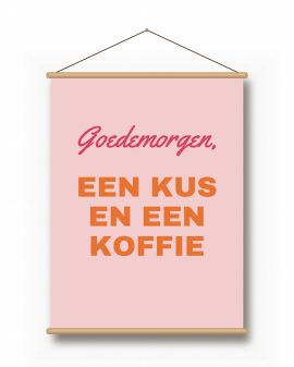 Textielposter – Twee Kleuren - gepersonaliseerde textielposter van Printcandy