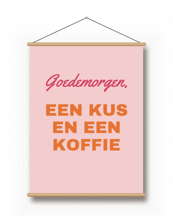 Textielposter – Twee Kleuren Textielposter – Twee Kleuren - gepersonaliseerde textielposter van Printcandy