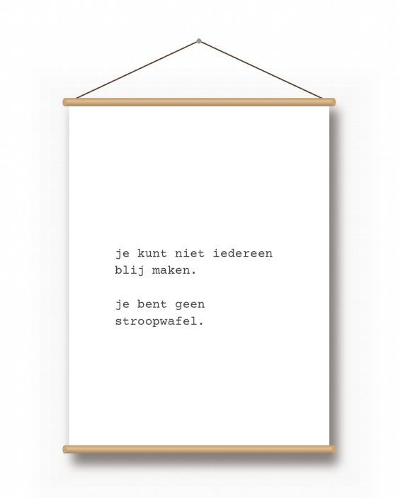 Textielposter – Typemachine - gepersonaliseerde textielposter van Printcandy