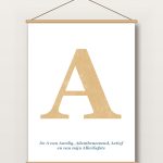 Textielposter – Typografische Letter