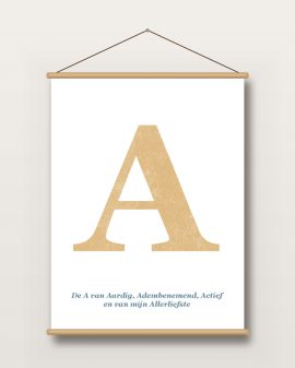 Textielposter – Typografische Letter - Printcandy