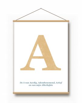 Textielposter – Typografische Letter - Printcandy