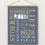 Textielposter – Voor Papa en Mama