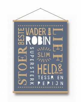 Textielposter – Voor Papa en Mama - Printcandy
