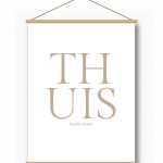 Textielposter – Woord in Twee Regels