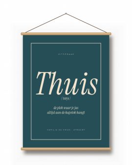 Textielposter – Woord met Uitspraak - gepersonaliseerde textielposter van Printcandy