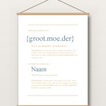 Textielposter – Woordenboek met Definitie