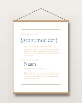 Textielposter – Woordenboek met Definitie - Printcandy
