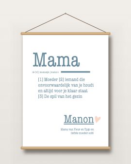 Textielposter – Woordenboek met Definitie - Printcandy